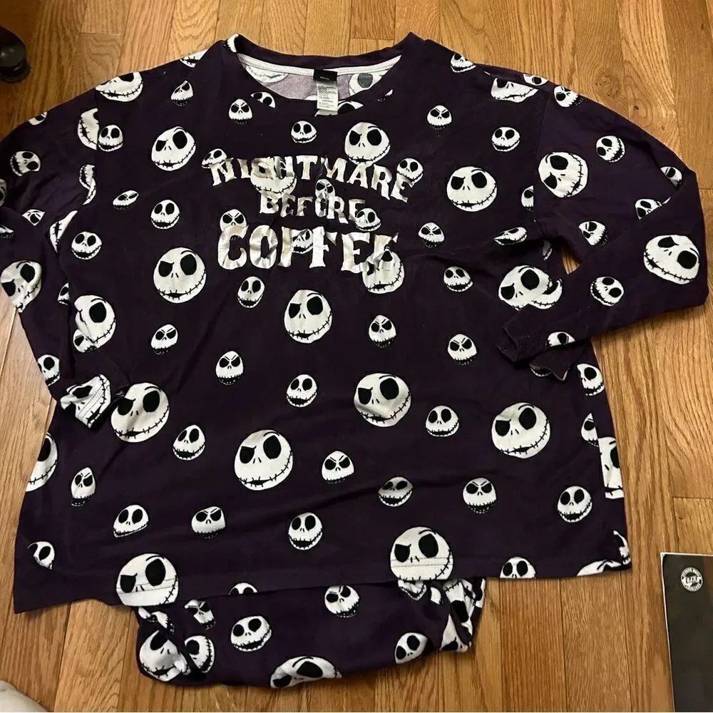Nightmare Before Christmas Nightmare Before Coffee Fleece Pajamas